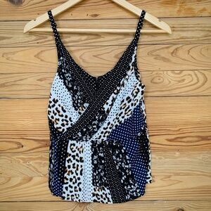 CAbi 3787 Crossover Cami Animal Print Size 0  NWOT